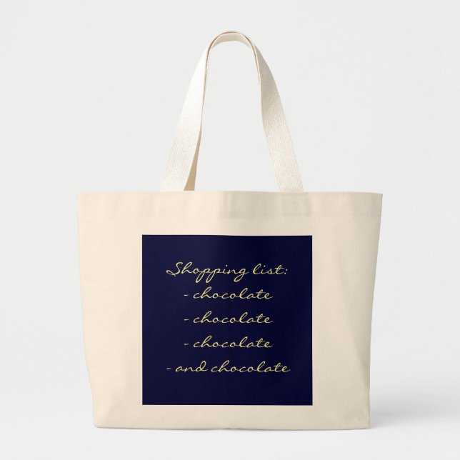 Grand Tote Bag Liste d'achats (Devant)