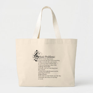 Grand Tote Bag Liste de problèmes de fanfare
