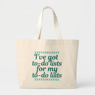 Grand Tote Bag Liste des passionnés de travail amusants à faire