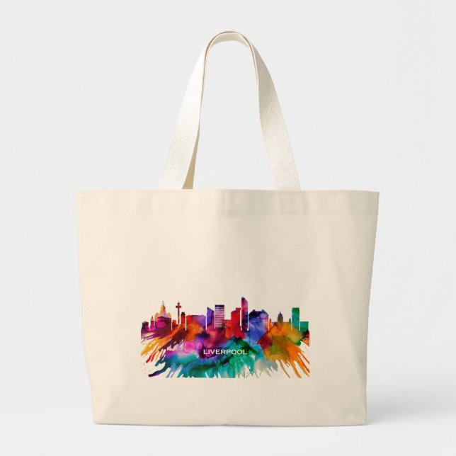 Grand Tote Bag Liverpool Skyline (Devant)