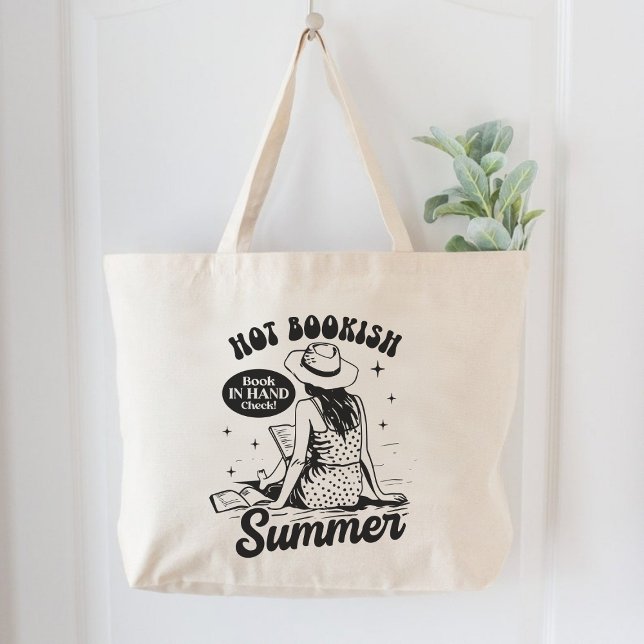 Grand Tote Bag Livre d'été Hot Booky Lover Lover (Créateur téléchargé)