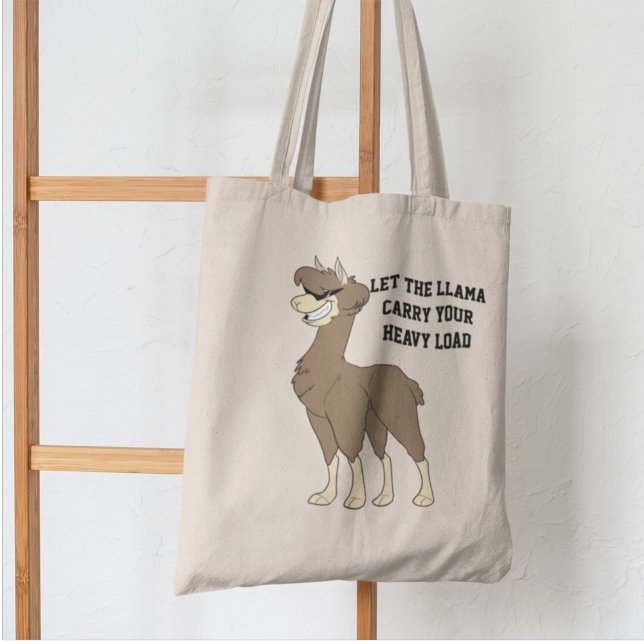 Grand Tote Bag Llama Brown Homme cool avec lunettes de soleil (Créateur téléchargé)