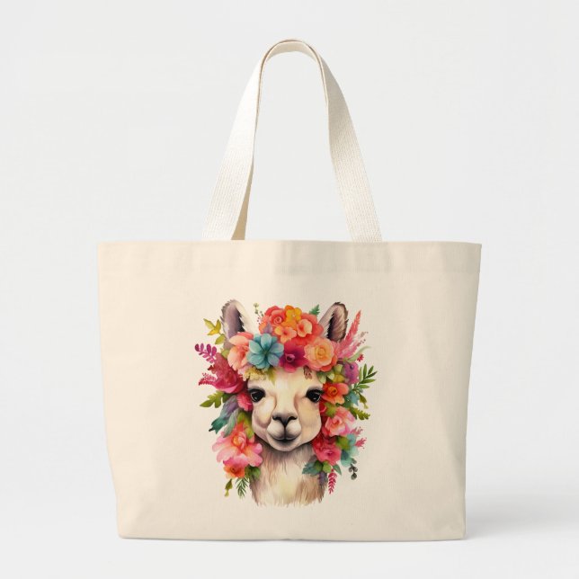 Grand Tote Bag Llama Jumbo Fourre-tout (Devant)