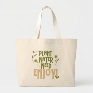 Grand Tote Bag L'mauvaise herbe de l'eau de plante apprécient