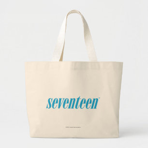 Grand Tote Bag Logo-Aqua dix-sept