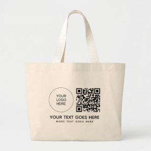 Grand Tote Bag Logo commercial promotionnel Code à barres QR