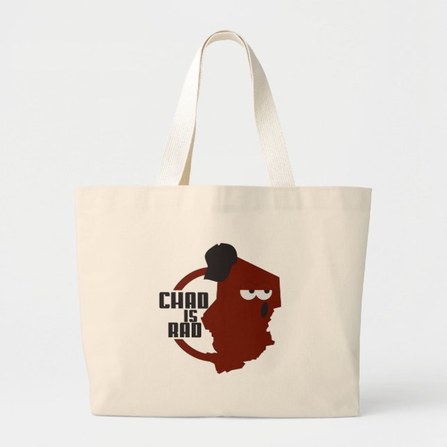 Grand Tote Bag logo de canalisation de chadisrad.com (Devant)