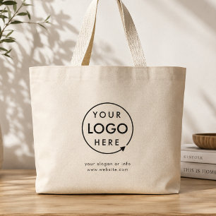 Grand Tote Bag Logo d'entreprise   Entreprise moderne promotionne