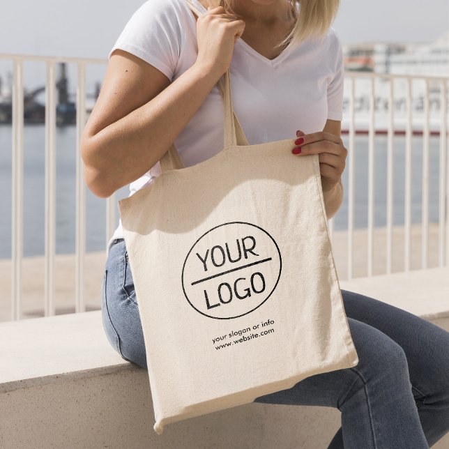 Grand Tote Bag Logo d'entreprise | Entreprise moderne Promotionne (Créateur téléchargé)