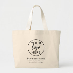 Grand Tote Bag Logo d'entreprise personnalisé minimaliste