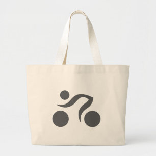 Grand Tote Bag Logo du cool cycliste