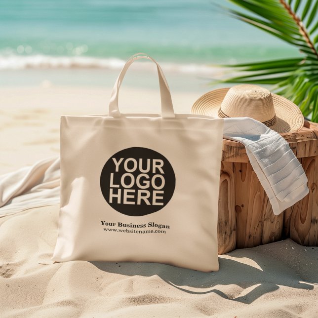 Grand Tote Bag Logo Entreprise Personnalisé Avec Slogan Entrepris (Créateur téléchargé)