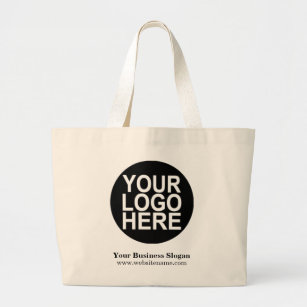 Grand Tote Bag Logo Entreprise Personnalisé Avec Slogan Entrepris