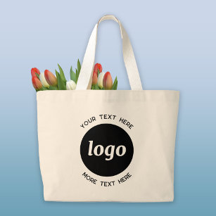 Grand Tote Bag Logo Simple Avec Entreprise Texte