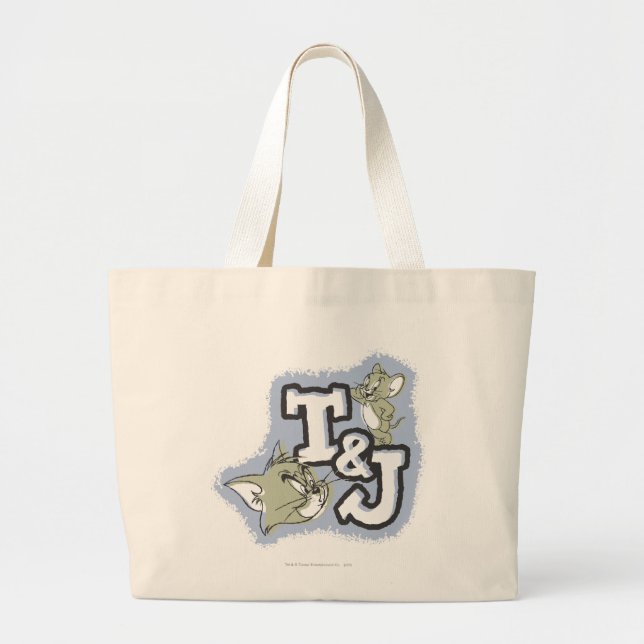 Grand Tote Bag Logo Tom et Jerry T&J (Devant)