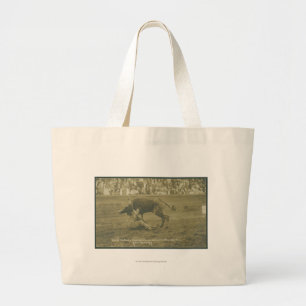 Grand Tote Bag L'Oklahoma Culy bulldogging.
