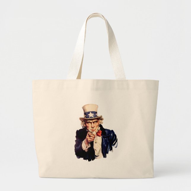 Grand Tote Bag L'Oncle Sam vous veut ! (Devant)