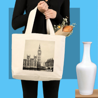 Grand Tote Bag London, Big Ben, Westminster Shopping