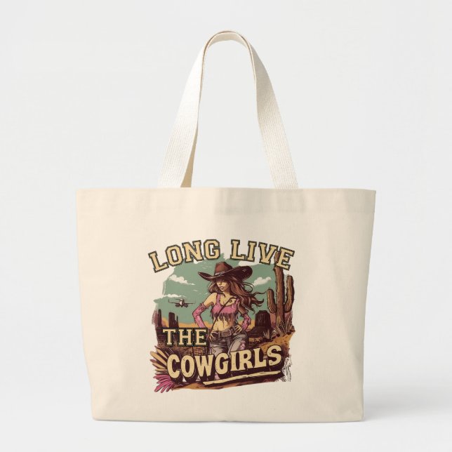 Grand Tote Bag Long live the cowgirl (Devant)