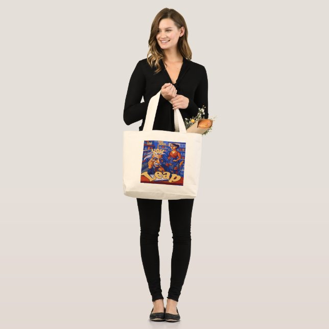 Grand Tote Bag look before you leap (Devant (modèle))