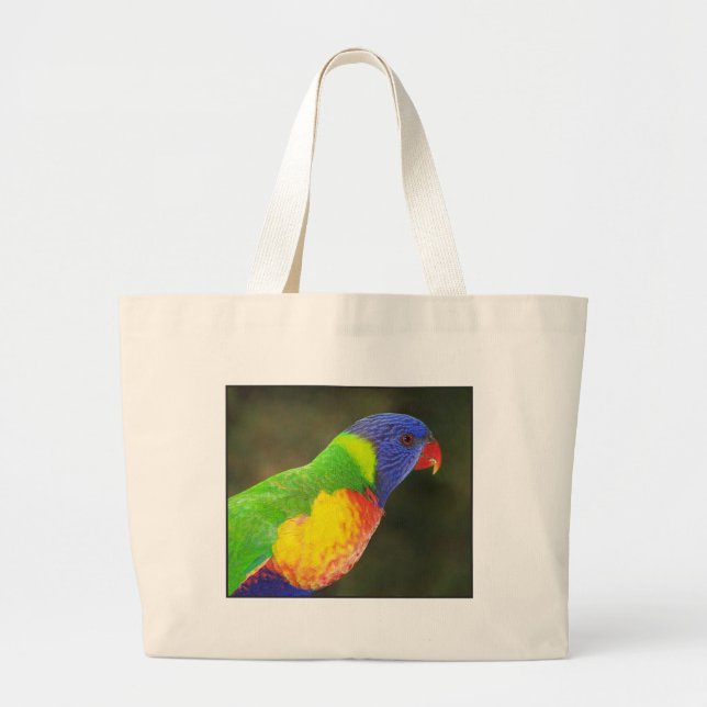 Grand Tote Bag Lorikeet d'arc-en-ciel (Devant)