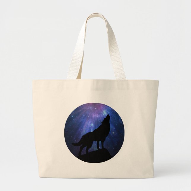 Grand Tote Bag Loup céleste (Devant)