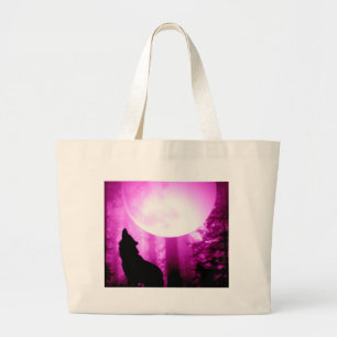Grand Tote Bag Loup d'hurlement