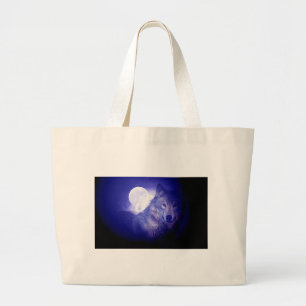 Grand Tote Bag Loup et lune