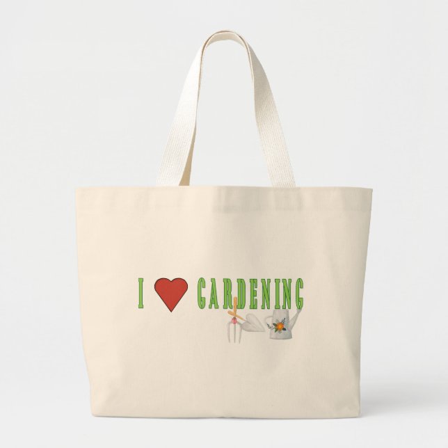 Grand Tote Bag Love Gardening (Devant)