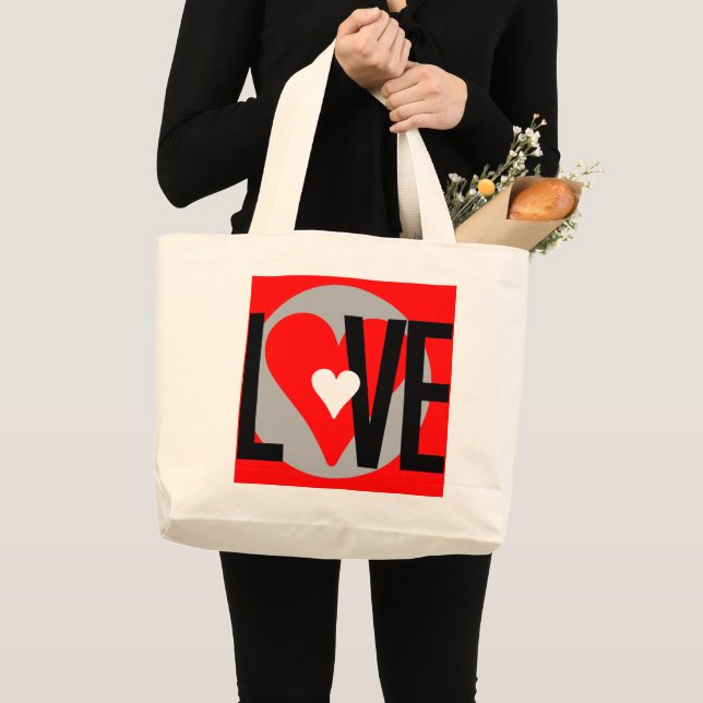 Grand Tote Bag Love Heart Bag (Devant (produit))