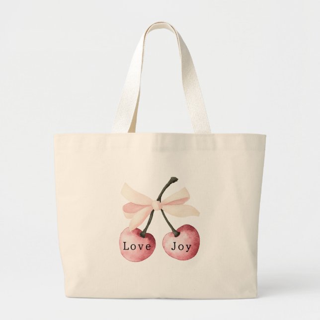 Grand Tote Bag Love is in the air Joy Cherries (Devant)