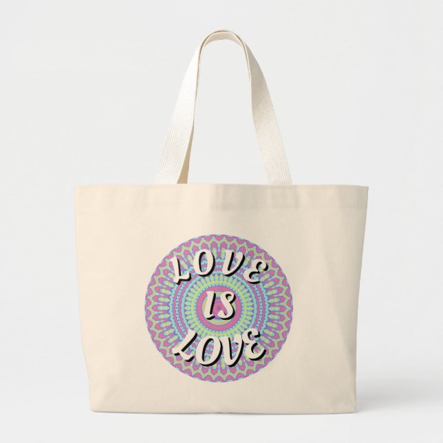 Grand Tote Bag Love Is Love Fierté   (Devant)