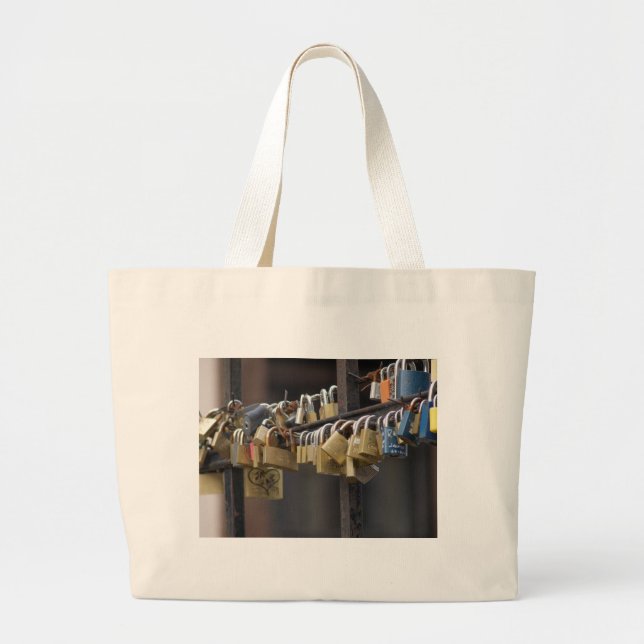 Grand Tote Bag Love Padlocks, Prague (Devant)