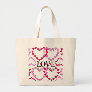 Grand Tote Bag LOVE ROUGE ROSE DE Tiny Hearts