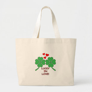 Grand Tote Bag Lucky In Love Hearts Clover