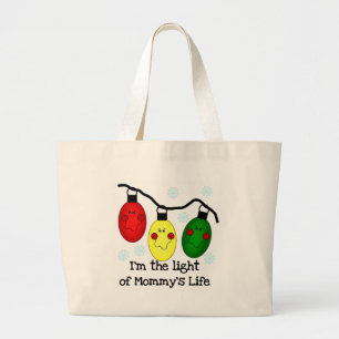Grand Tote Bag Lumière de la vie de maman