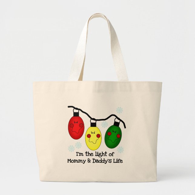 Grand Tote Bag Lumière de la vie de maman et papa (Devant)