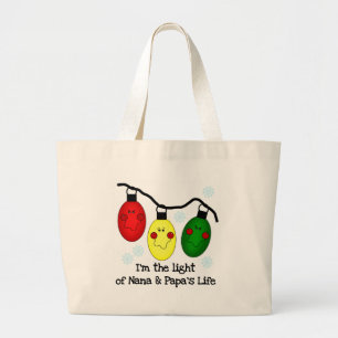 Grand Tote Bag Lumière de Nana et de Papa's Life Tshirts and Gift