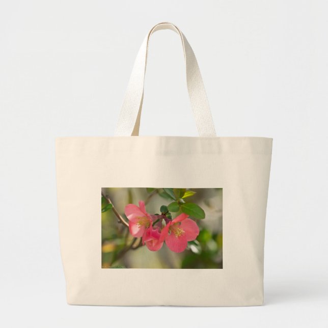 Grand Tote Bag Luminosité de coing rose (Devant)
