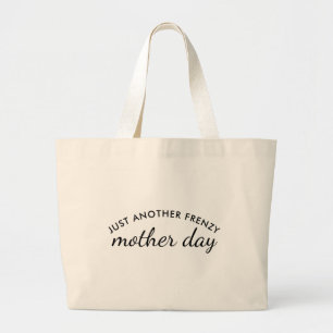Grand Tote Bag Lundi de folie maman drôle cadeau de fête des mère