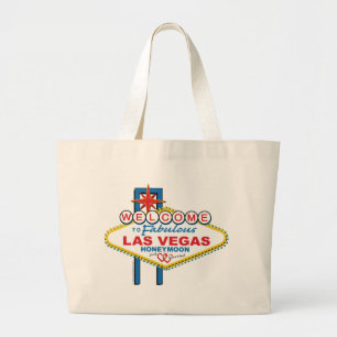 Grand Tote Bag Lune de miel à Las Vegas rétro