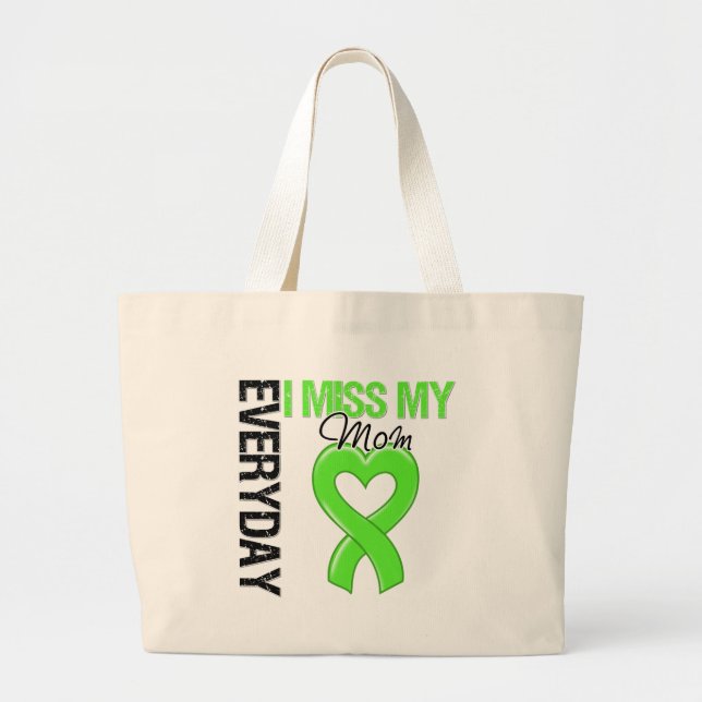 Grand Tote Bag Lymphome Chaque Jour Ma Mère Me Manque (Devant)