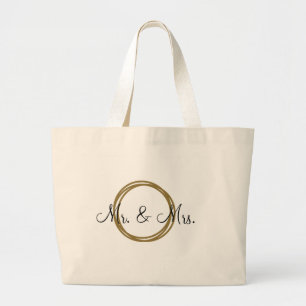 Grand Tote Bag M. & MRS. GOLD BAND fourre-tout