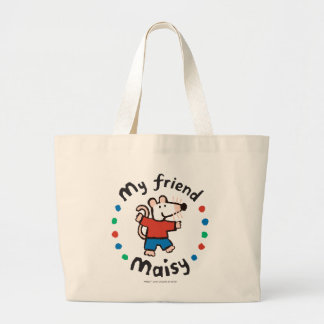 Grand Tote Bag Ma conception colorée de cercle de Maisy d'ami