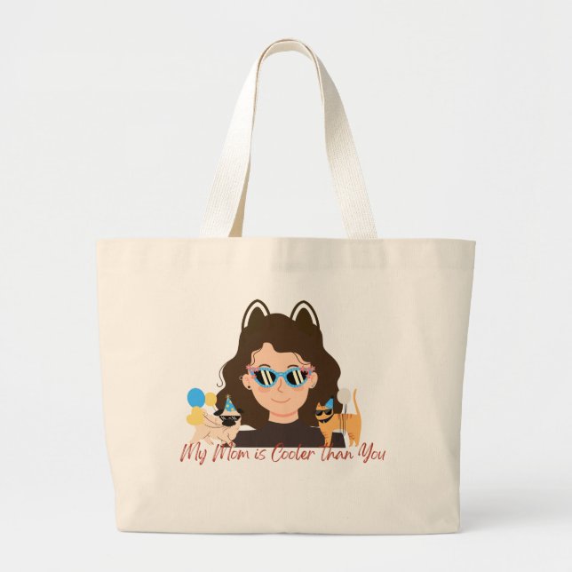 Grand Tote Bag Ma mère est Glacière que toi (Devant)