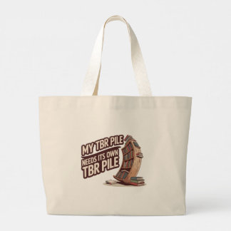 Grand Tote Bag Ma pile de livres à lire a besoin de sa propre pil