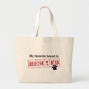 Grand Tote Bag Ma race préférée est secourue