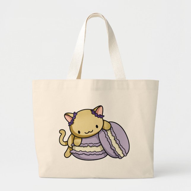Grand Tote Bag Macaron Kitty (Devant)