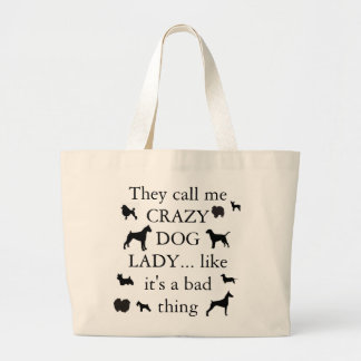 Grand Tote Bag Madame folle de chien