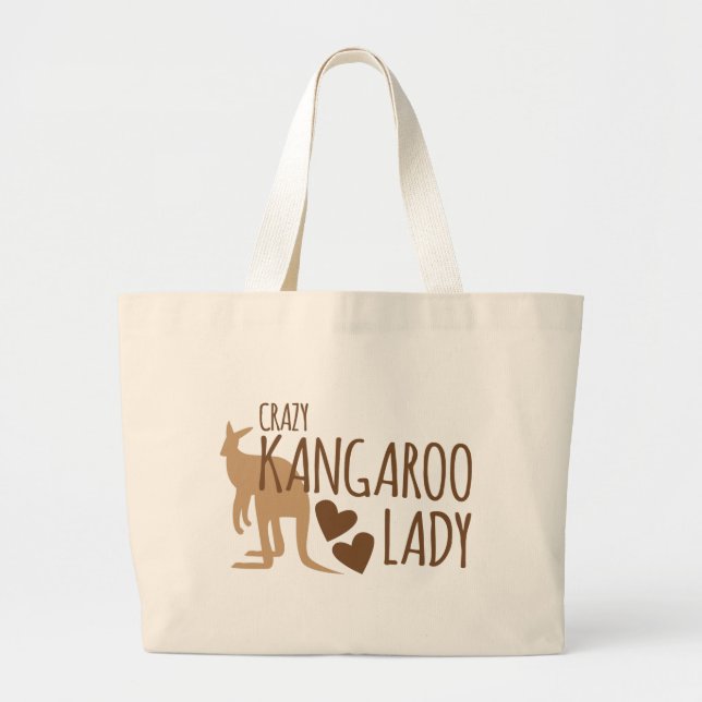 Grand Tote Bag Madame folle de kangourou (Devant)